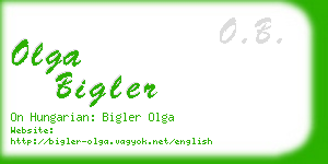 olga bigler business card